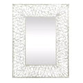 Metal Ribbon Wall Mirror Silver - Olivia & May: Large Industrial Style, Rectangular Shape, No Assembly Required