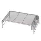 Support d'écran, rehausseur d'ordinateur portable ventilé, organisateur de bureau, rangement latéral, maille métallique, 50,8 cm L x 29,2 cm l x 14 cm H, argent