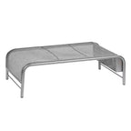 Support d'écran, rehausseur d'ordinateur portable ventilé, organisateur de bureau, rangement latéral, maille métallique, 50,8 cm L x 29,2 cm l x 14 cm H, argent
