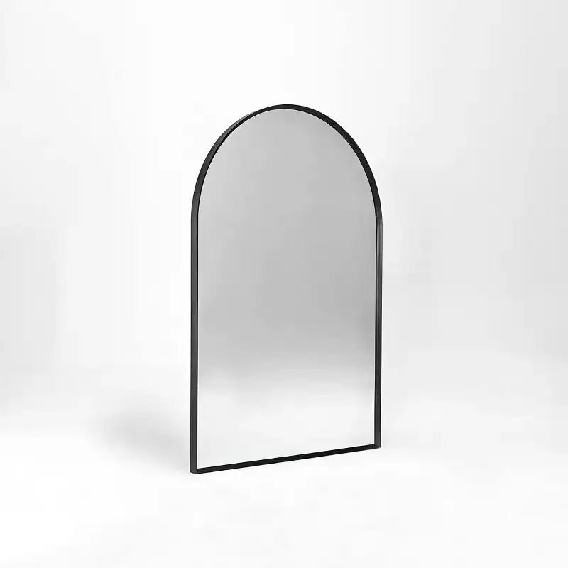 Miroir mural décoratif en métal 20x30 encadré et cintré pour mur noir