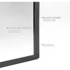 Miroir mural décoratif en métal 20x30 encadré et cintré pour mur noir