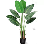 Plante de paradisier 48 - Arbre artificiel réaliste à feuilles de bananier avec pot