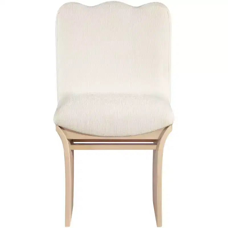 Chaise de salle à manger Shaw en tissu chenille crème