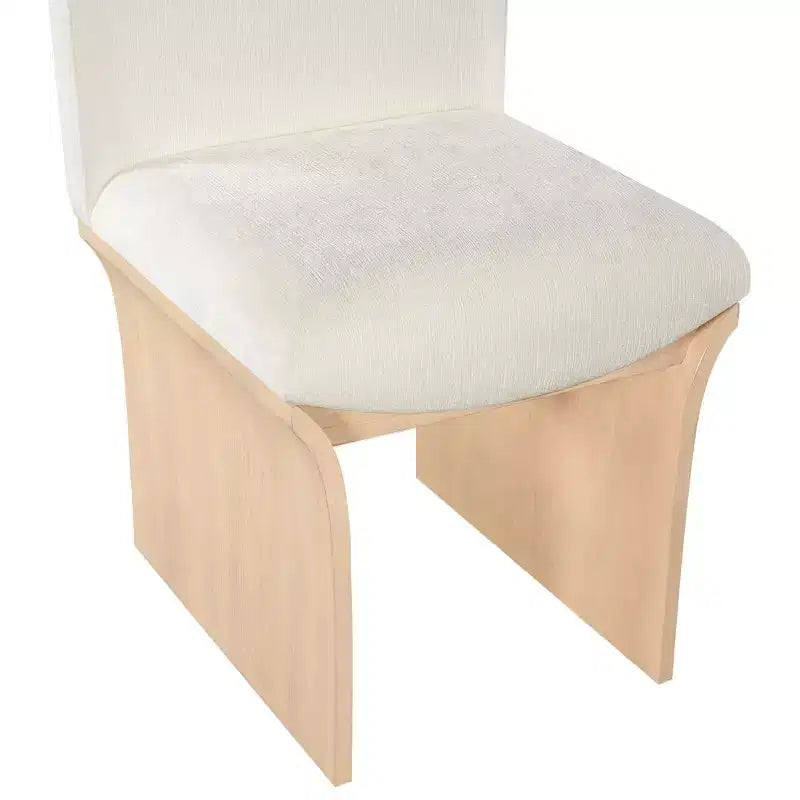 Chaise de salle à manger Shaw en tissu chenille crème