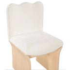 Chaise de salle à manger Shaw en tissu chenille crème
