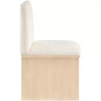 Chaise de salle à manger Shaw en tissu chenille crème