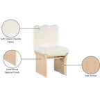 Chaise de salle à manger Shaw en tissu chenille crème