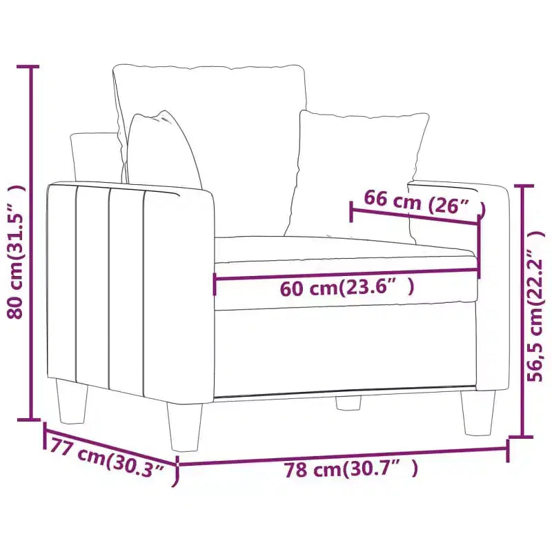 Fauteuil-canapé 1 place moderne, tissu gris foncé, très confortable, châssis robuste et stable, assise rembourrée et épaisse, design simple et élégant