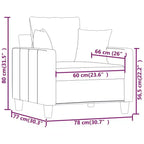 Fauteuil-canapé 1 place moderne, tissu gris foncé, très confortable, châssis robuste et stable, assise rembourrée et épaisse, design simple et élégant