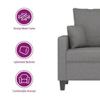 Fauteuil-canapé 1 place moderne, tissu gris foncé, très confortable, châssis robuste et stable, assise rembourrée et épaisse, design simple et élégant