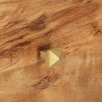Meuble TV en bois d'acacia massif miel, meuble TV rectangulaire moyen