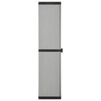 Armoire de rangement de jardin durable en PVC et PP avec trois étagères pour un rangement organisé sur la terrasse, le balcon ou dans le garage - Gris et noir
