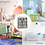 Meuble de Rangement Blanc pour Jouets, Étagère à Livres 3 Niveaux pour Enfants avec Organiseur à Casiers, Compartiments Ouverts et Bacs Inclinables pour Chambre ou Salle de Jeux