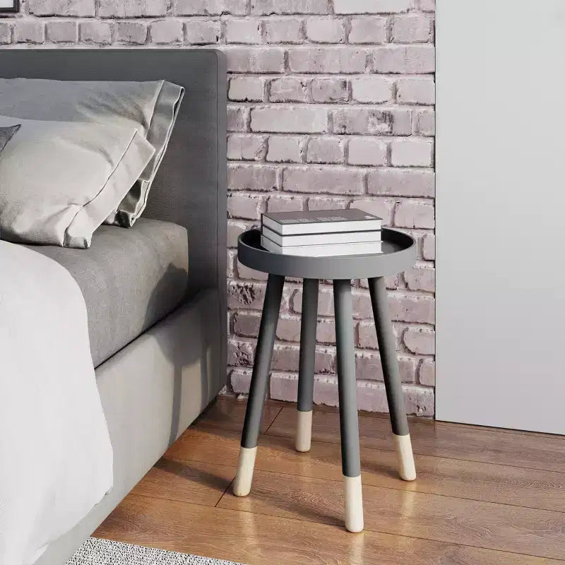 Table d'appoint ronde, meuble d'appoint moderne avec plateau pour boissons ou objets décoratifs, table d'appoint ou table de chevet
