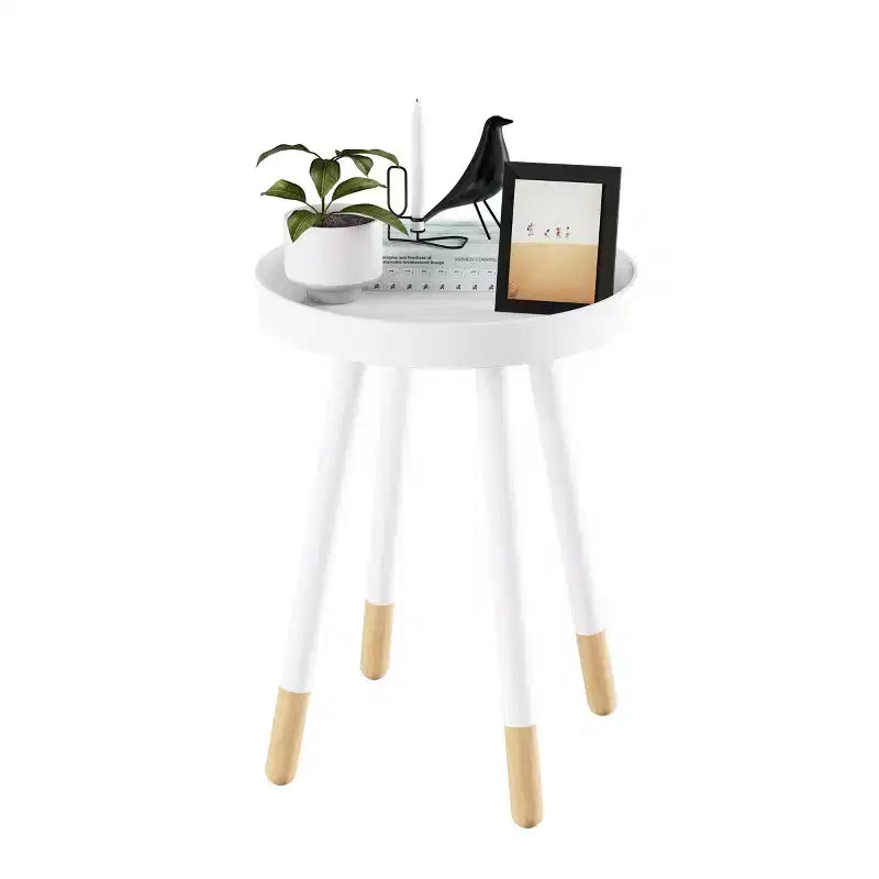 Table d'appoint ronde, meuble d'appoint moderne avec plateau pour boissons ou objets décoratifs, table d'appoint ou table de chevet