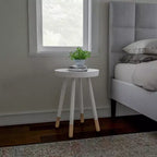 Table d'appoint ronde, meuble d'appoint moderne avec plateau pour boissons ou objets décoratifs, table d'appoint ou table de chevet