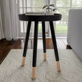Lavish Home Round End Table, Modern Stand with Tray Top to Hold Drinks or Display, Accent Table or Nightstand
