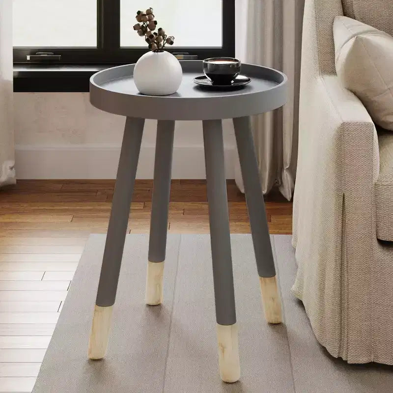 Table d'appoint ronde, meuble d'appoint moderne avec plateau pour boissons ou objets décoratifs, table d'appoint ou table de chevet