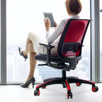 Remplacement de base de chaise de bureau, 28 po, charge statique de 2500 lb, pièce de base universelle robuste pour chaise de bureau d'ordinateur, noir + rouge