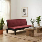 62,99 CHF Canapé-lit futon convertible en faux suède, dossier réglable 5 positions, canapé-lit jumeau