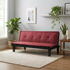 62,99 CHF Canapé-lit futon convertible en faux suède, dossier réglable 5 positions, canapé-lit jumeau