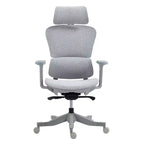 Lot de 2 chaises de bureau grises réglables en hauteur, pivotantes et à roulettes