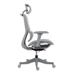 Lot de 2 chaises de bureau grises réglables en hauteur, pivotantes et à roulettes