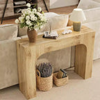 Console rustique de ferme - Table d'entrée étroite en bois derrière le canapé, Meuble de couloir rustique et fin pour salons, vestibules et appartements