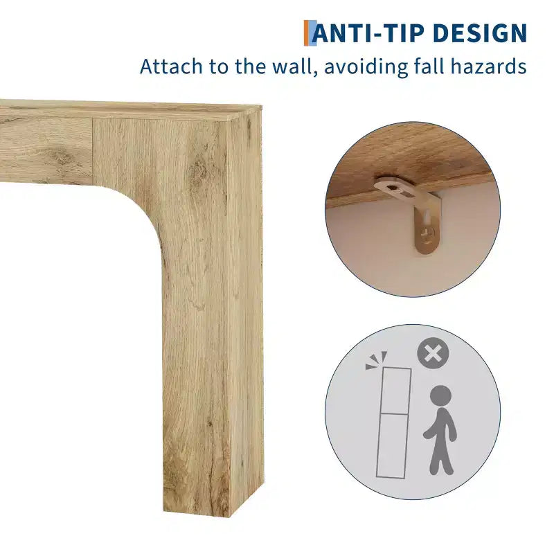 Console rustique de ferme - Table d'entrée étroite en bois derrière le canapé, Meuble de couloir rustique et fin pour salons, vestibules et appartements