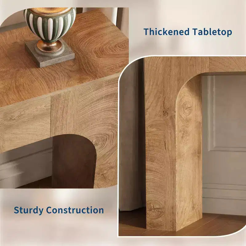 Console rustique de ferme - Table d'entrée étroite en bois derrière le canapé, Meuble de couloir rustique et fin pour salons, vestibules et appartements