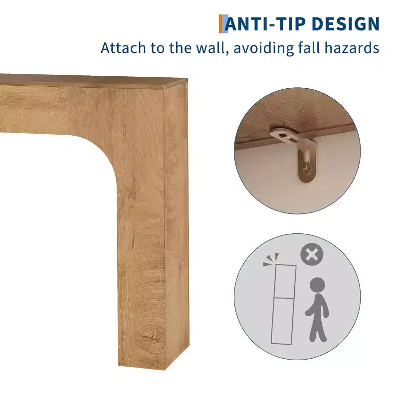 Console rustique de ferme - Table d'entrée étroite en bois derrière le canapé, Meuble de couloir rustique et fin pour salons, vestibules et appartements