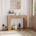 Console rustique de ferme - Table d'entrée étroite en bois derrière le canapé, Meuble de couloir rustique et fin pour salons, vestibules et appartements