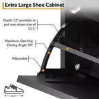 Meuble à chaussures avec 4 tiroirs basculants Meuble de rangement à chaussures dissimulé avec rangement ouvert pour l'entrée, le couloir, la chambre à coucher Organiseur de chaussures
