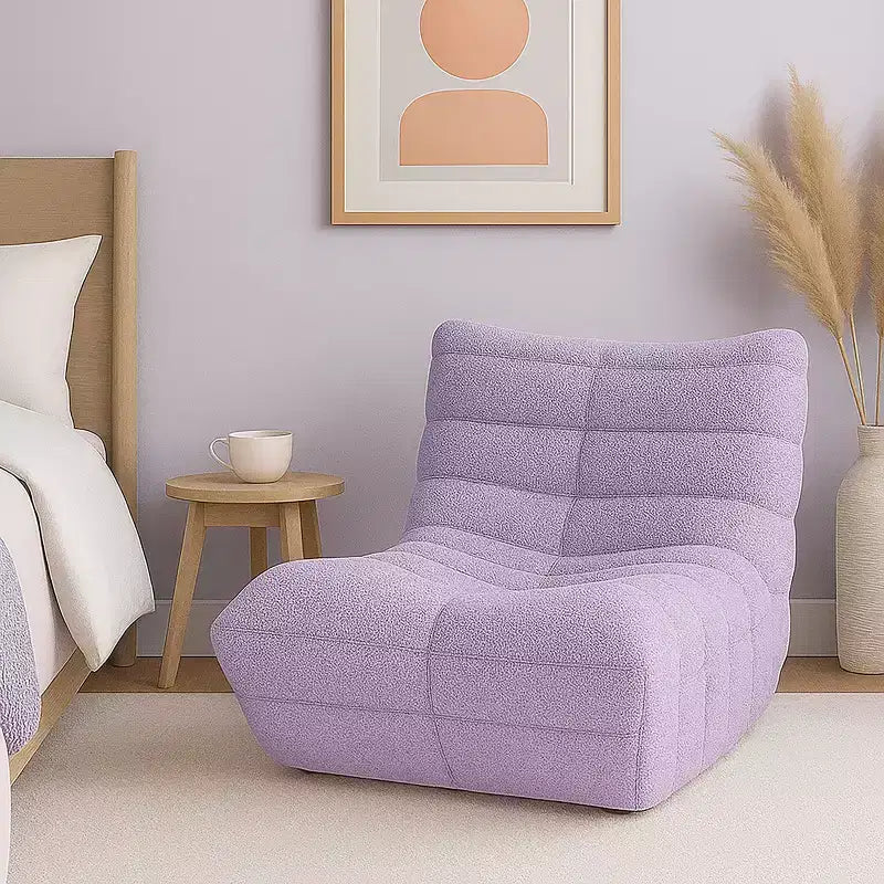 Fauteuil d'appoint moderne pour salon, fauteuil rembourré confortable avec coussin haute densité, chaise pour chambre, appartement - Rose Teddy