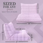 Fauteuil d'appoint moderne pour salon, fauteuil rembourré confortable avec coussin haute densité, chaise pour chambre, appartement - Rose Teddy