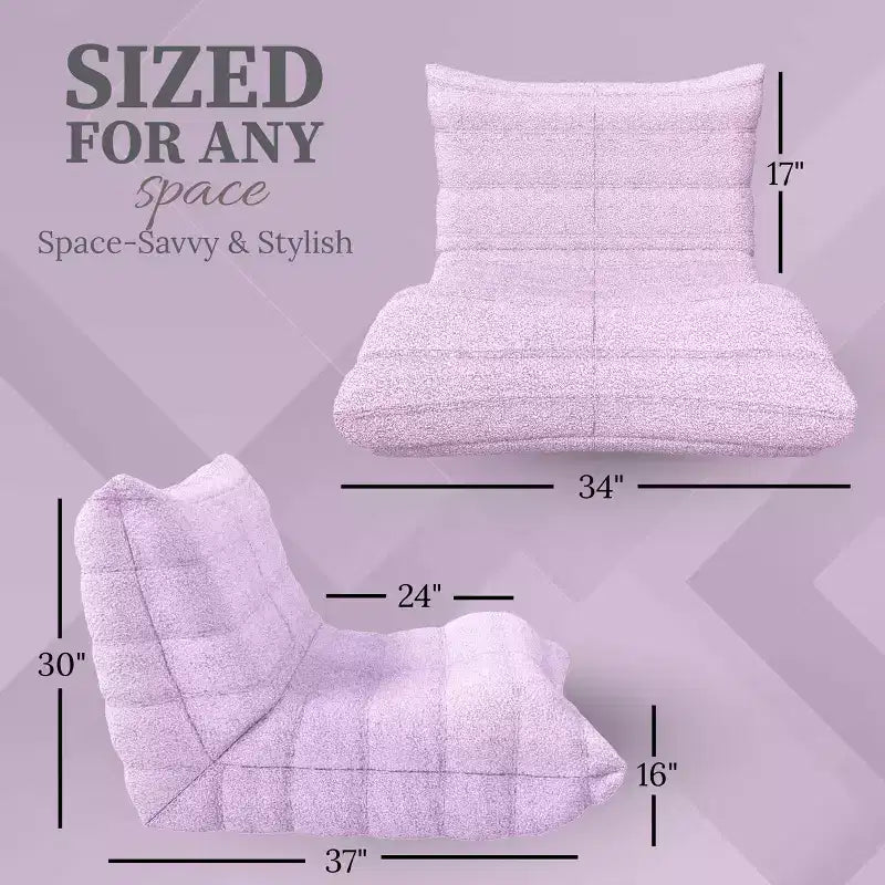 Fauteuil d'appoint moderne pour salon, fauteuil rembourré confortable avec coussin haute densité, chaise pour chambre, appartement - Rose Teddy