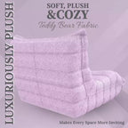 Fauteuil d'appoint moderne pour salon, fauteuil rembourré confortable avec coussin haute densité, chaise pour chambre, appartement - Rose Teddy