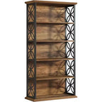 Étagère à 6 niveaux, bibliothèque de 180 cm de haut avec cadre en métal, étagères de rangement ouvertes autoportantes pour bureau, salon, chambre à coucher