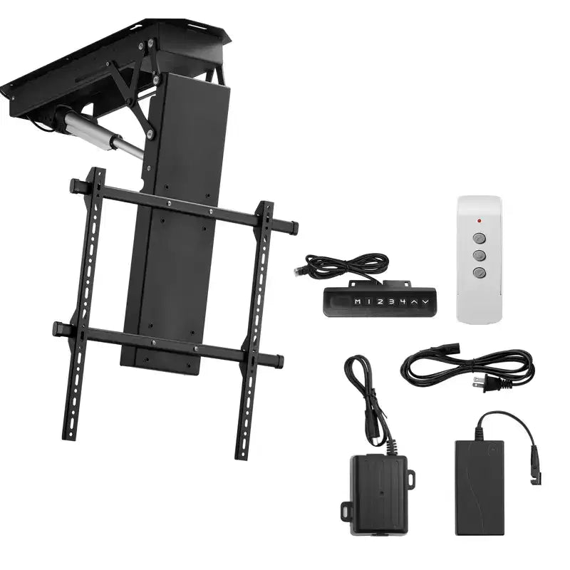 VEVOR Motorized Ceiling TV Mount, TV Wall Mount for 32 to 70 Inch TV, Electric Adjustable Ceiling TV Mount, Motorized Flip Down TV Mount, Black