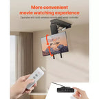 Support de plafond motorisé pour téléviseur, support mural pour téléviseur de 32 à 70 pouces, support de plafond électrique réglable pour téléviseur, support de télévision motorisé rabattable, noir