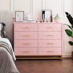 Commode moderne pour chambre à coucher avec 8 tiroirs, commode de meuble TV pour salon, couloir, entrée