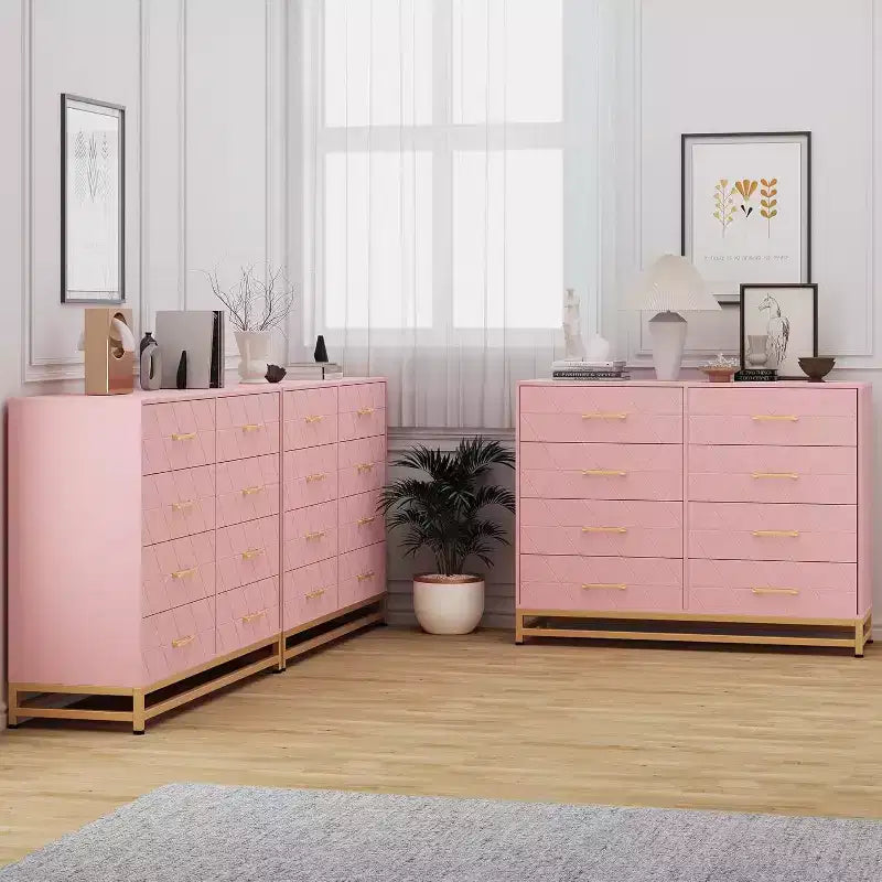 Commode moderne pour chambre à coucher avec 8 tiroirs, commode de meuble TV pour salon, couloir, entrée