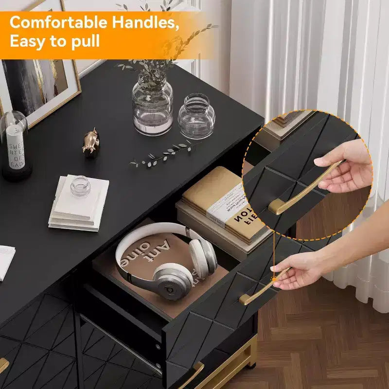 Commode moderne pour chambre à coucher avec 8 tiroirs, commode de meuble TV pour salon, couloir, entrée