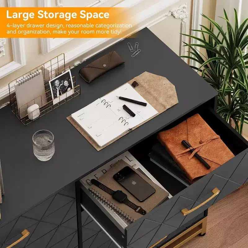 Commode moderne pour chambre à coucher avec 8 tiroirs, commode de meuble TV pour salon, couloir, entrée