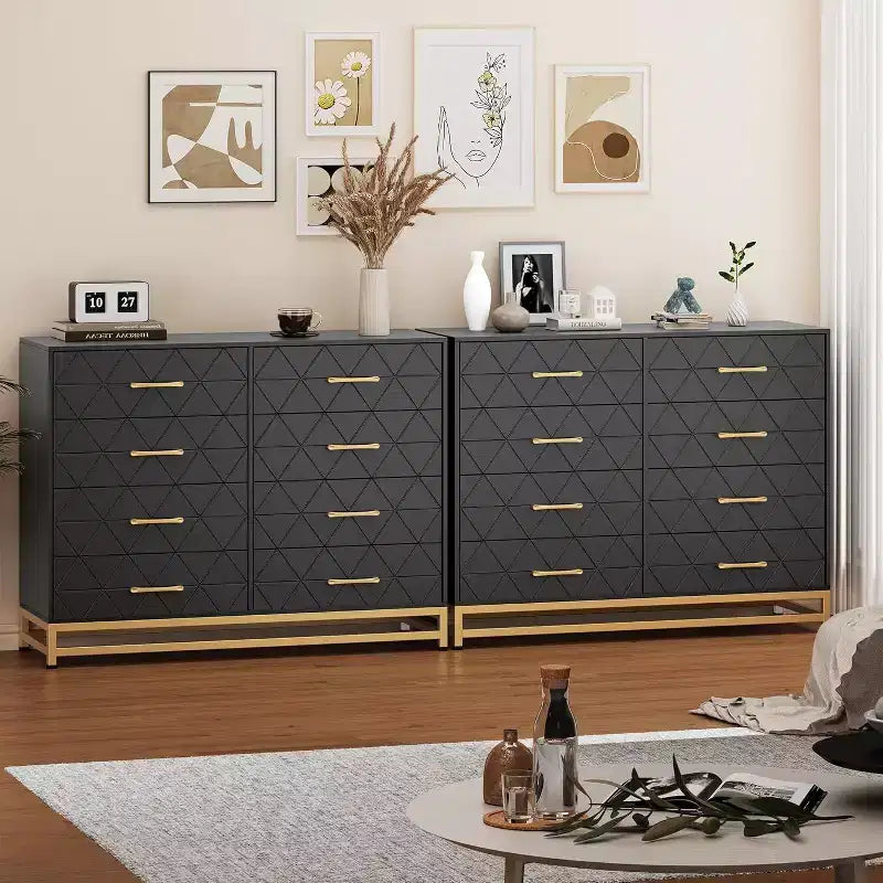 Commode moderne pour chambre à coucher avec 8 tiroirs, commode de meuble TV pour salon, couloir, entrée