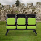 Chariot de rangement pour chaises pliantes avec hauteur réglable, roues verrouillables en PVC, housse incluse, cadre en métal robuste, peut contenir jusqu'à 42 chaises