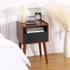 Table de chevet moderne, Table d'appoint en bois, Petite table d'appoint, Table de chevet avec tiroirs de rangement pour chambre, salon, bureau