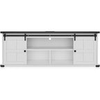 70 TV Stand for 75 Inch TVs, Entertainment Center and Media Furniture with Sliding Barn Doors & Storage Cabinets, Modern TV Console Table