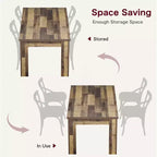Table à manger pour 4-6 personnes, table de salle à manger et de cuisine rectangulaire de 160 cm en bois de style ferme pour 4 personnes pour appartement, maison