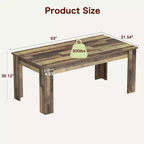 Table à manger pour 4-6 personnes, table de salle à manger et de cuisine rectangulaire de 160 cm en bois de style ferme pour 4 personnes pour appartement, maison